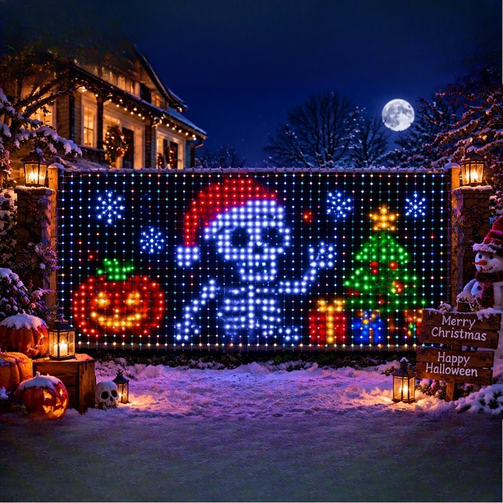 Lighting Christmas Decor - Set di luci a rete decorative