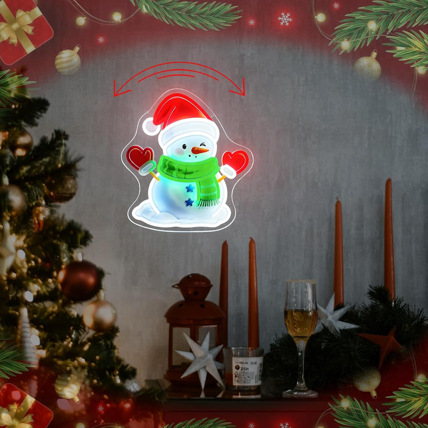 Insegna al Neon LED Pupazzo di - Lighting Christmas Decor recensione e prezzo