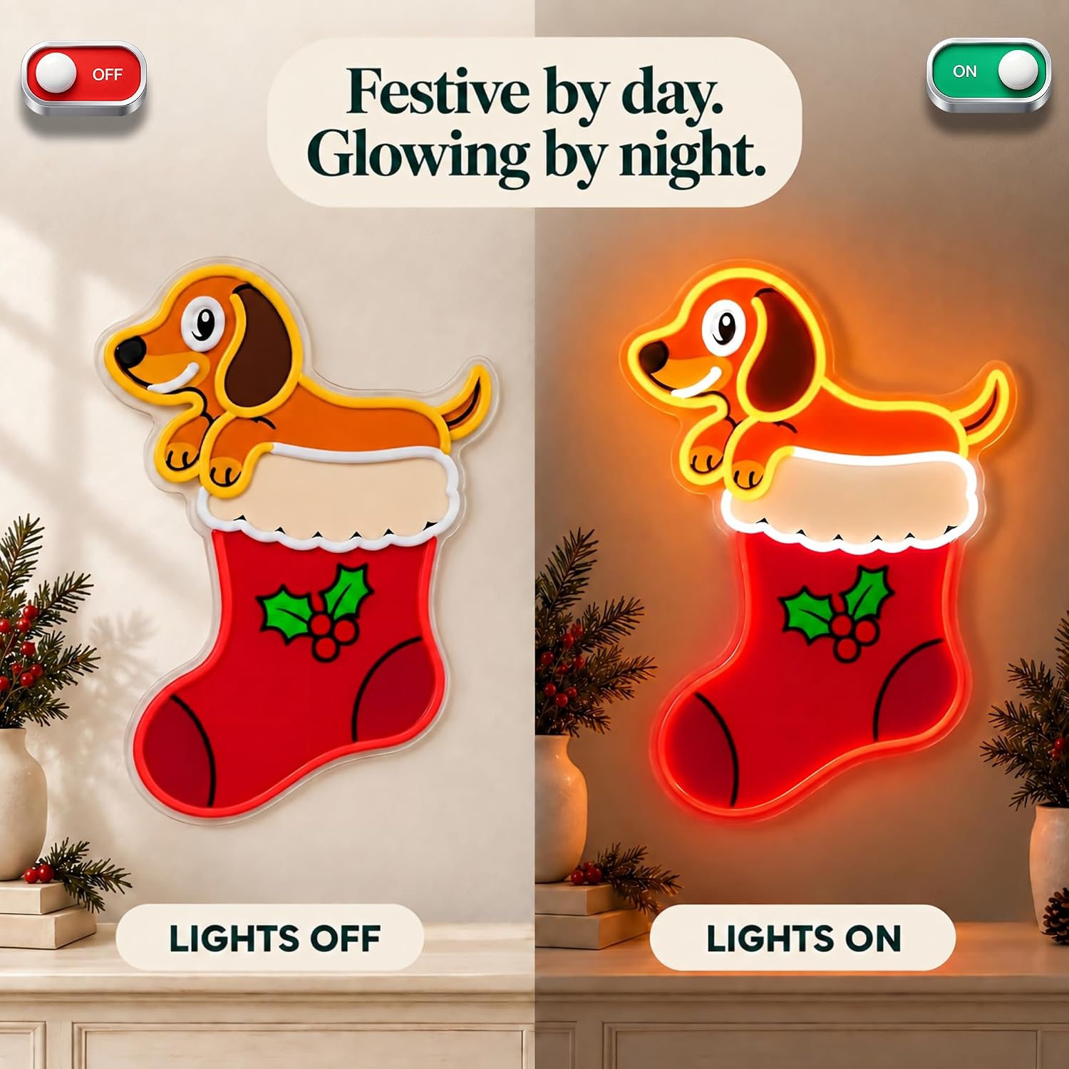 Insegna al neon a LED a forma  - Lighting Christmas Decor recensione e prezzo